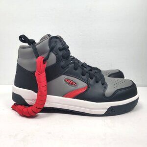 Keen Men's Gray Black Overton Mid Work Steel Toe Shoes US Size 9D NWOT